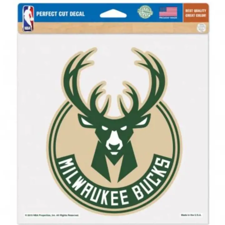 Autocollant découpé Milwaukee Bucks 20x20 cm - Couleur ast