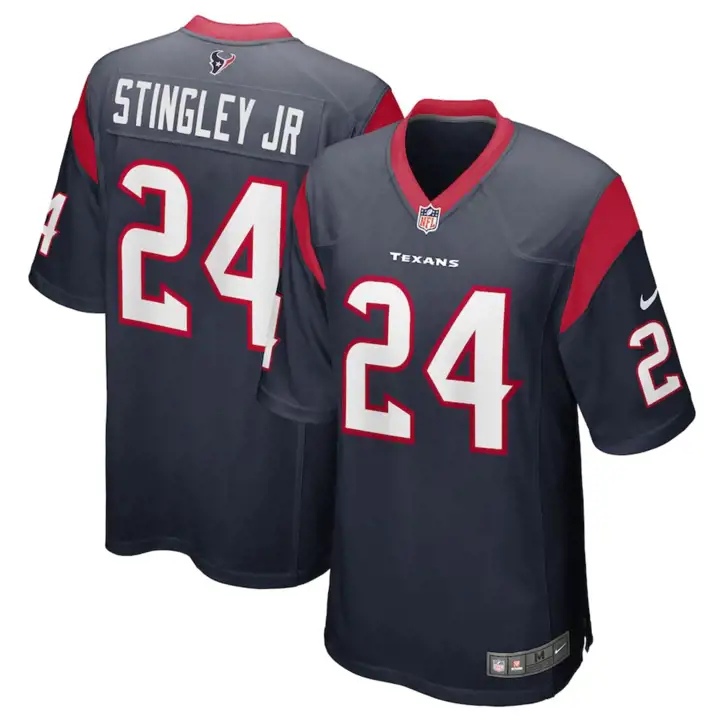 Maillot de Match Jeune NFL Texans Derek Stingley Jr BLEU MARINE