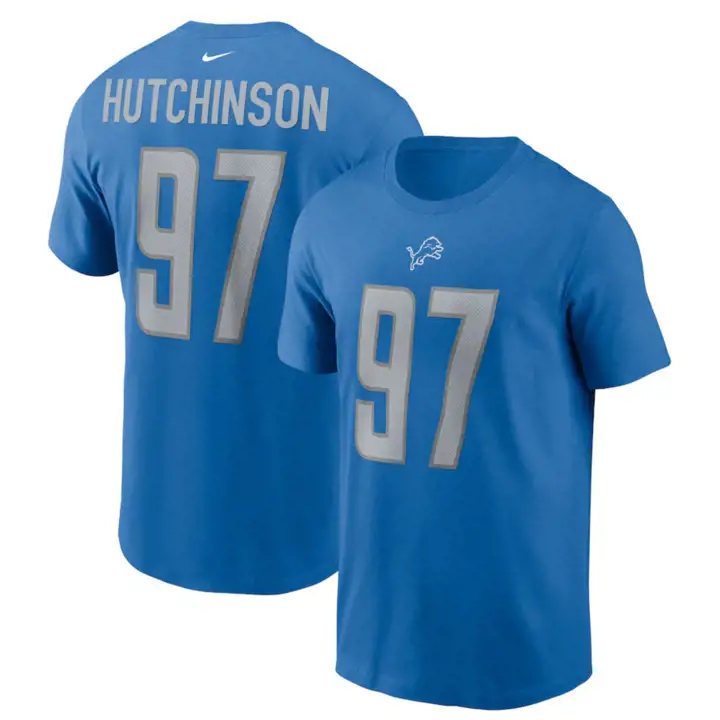 T-shirt joueur Det LIONS NFL Youth N&N Aidan Hutchinson BLEU