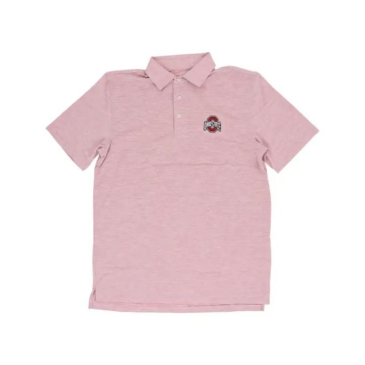 Polo Ohio State Buckeyes Driver Stripe Spacedye rouge