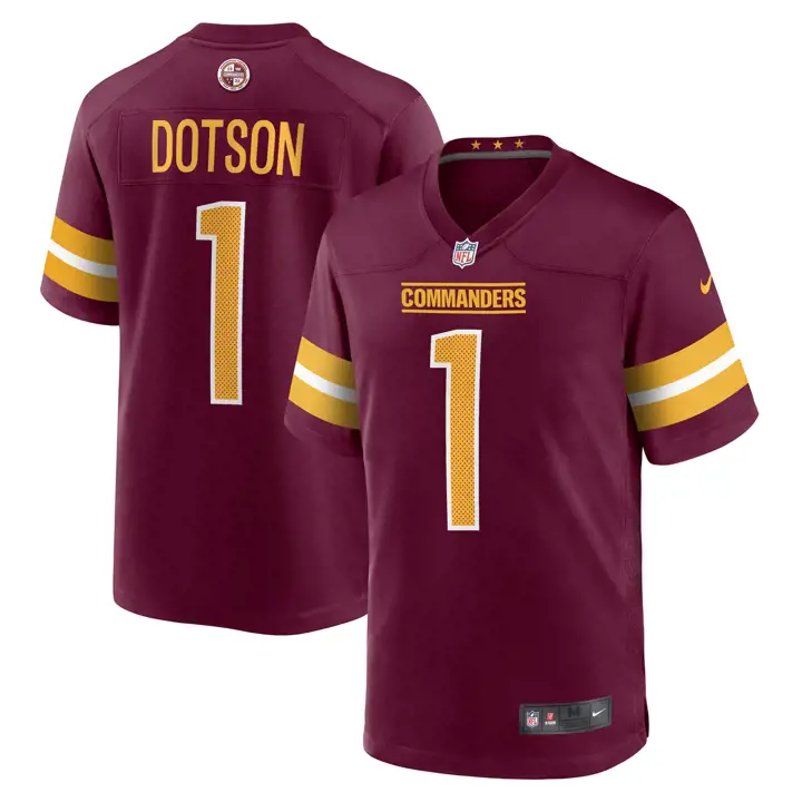 Maillot de match NFL des Washington Commanders Jahan Dotson Rouge