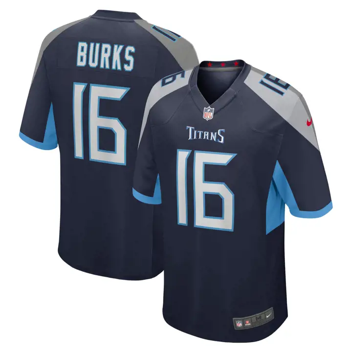 Maillot de match NFL Tennessee Titans Treylon Burks Marine