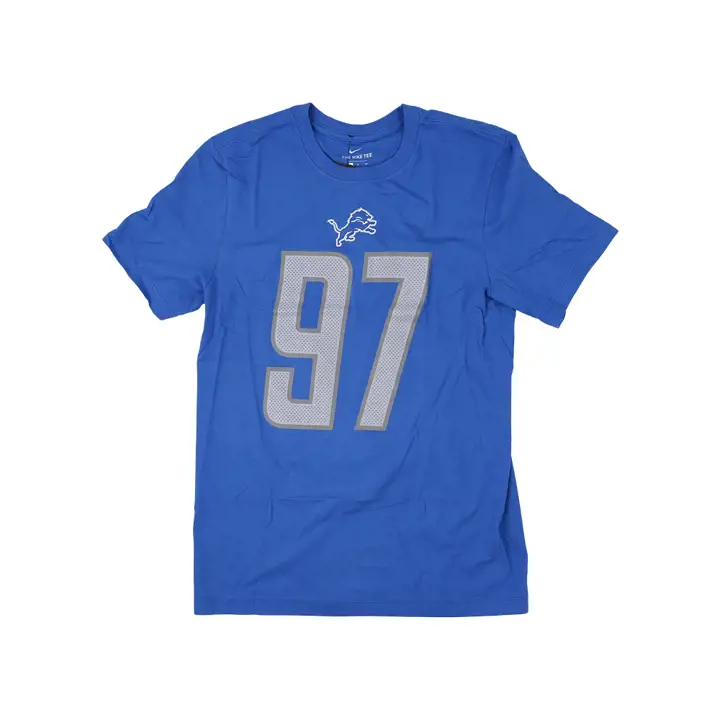 Tee NFL Detroit Lions Joueur Aidan Hutchinson Bleu