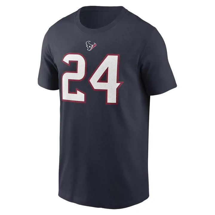 T-shirt Joueur NFL Houston Texans Derek Stingley Jr Marine