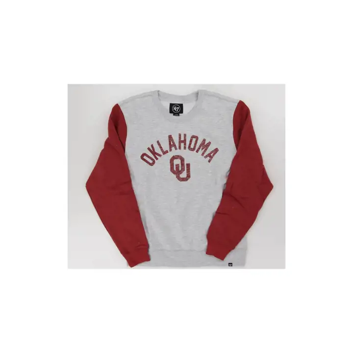 Sweat-shirt ras du cou Oklahoma Sooners NCAA Fells Boulevard 22 GRIS