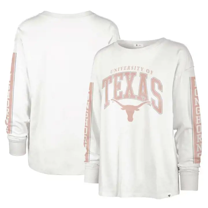 Texas Longhorns NCAA T-shirt Femme à Déclaration Soa Manches Longues 22 BL/DBO