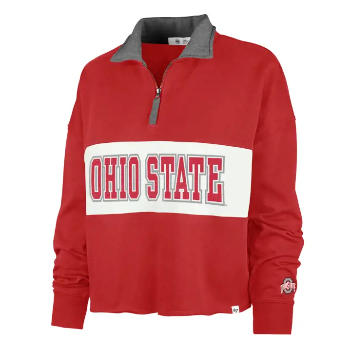 Ohio State Buckeyes NCAA Remi pour femme 1/4 Zip 22 ROUGE
