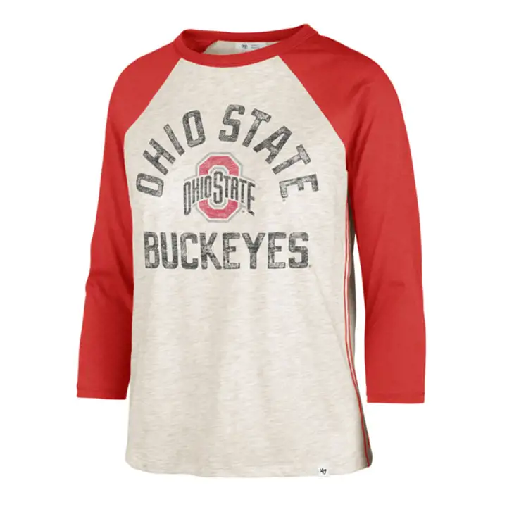 Ohio State Buckeyes NCAA Women's Retro Daze Ava Raglan OAT/R
