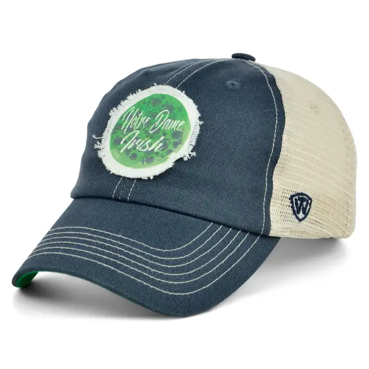Notre Dame Fighting Irish NCAA Femme Casquette en jean effiloché sale marine