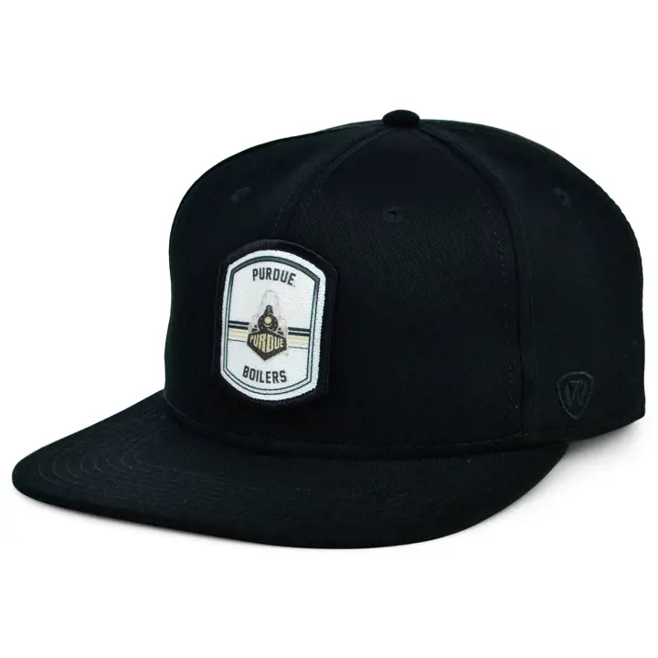 Purdue Boilermakers NCAA broderie pleine points casquette ajustable noire
