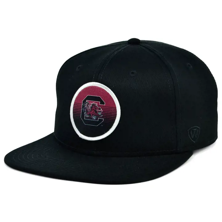South Carolina Gamecocks NCAA Écusson Cercle Rayures Casquette ajustable noire