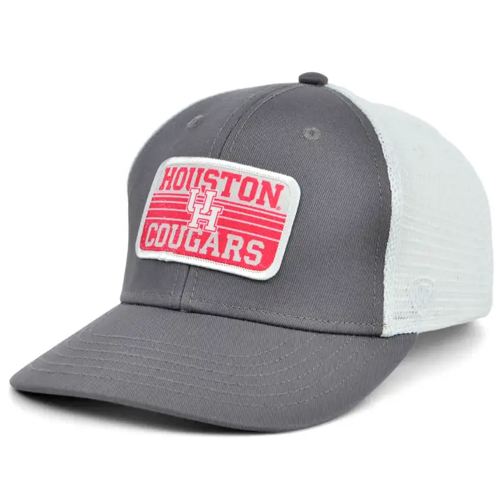 Casquette trucker Houston Cougars NCAA Circle Stripe Patch grise