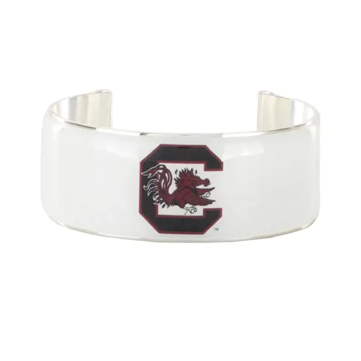 "Bracelet manchette South Carolina Gamecocks Art Déco 1" (arg) ast"