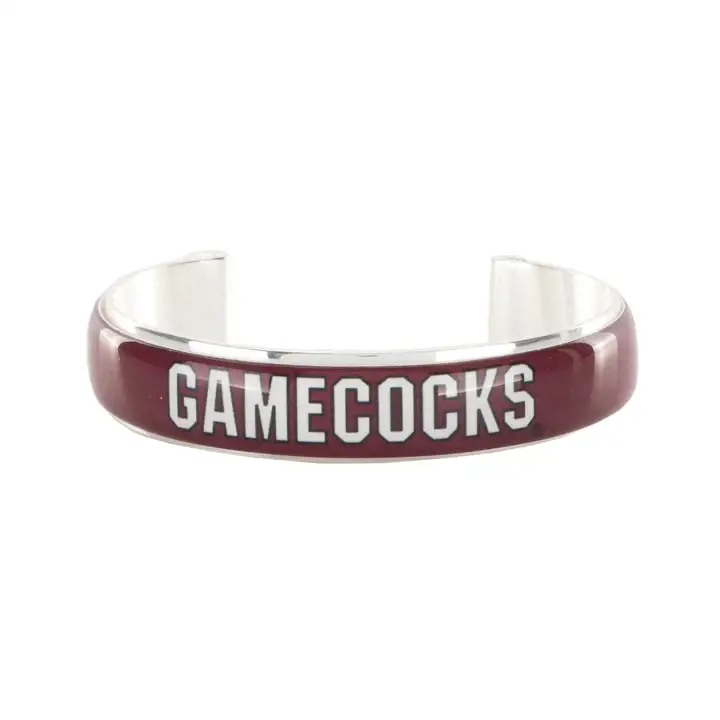 "Bracelet manchette Art déco .5\" (argent) des South Carolina Gamecocks"