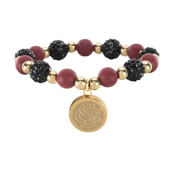Bracelet perlé Sadie des Gamecocks de la Caroline du Sud (gl) ast