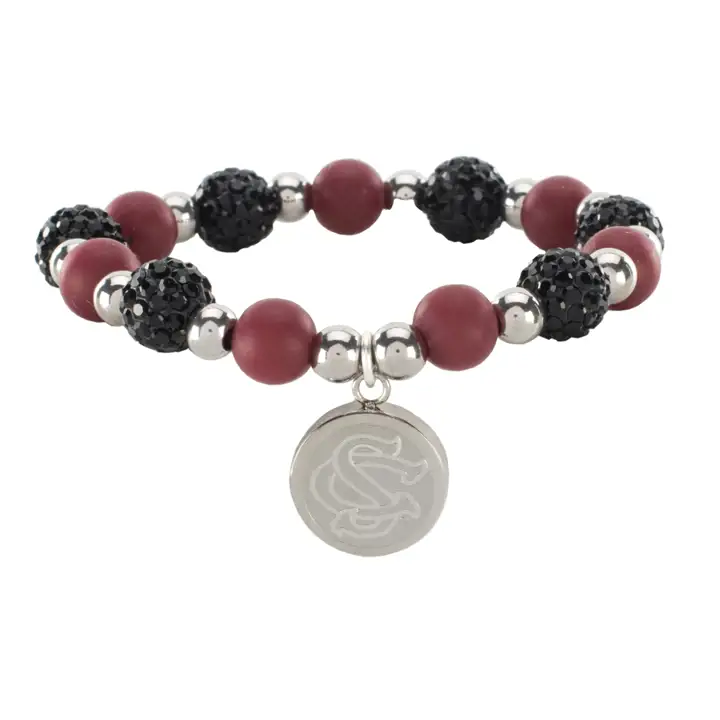 Bracelet de perles Sadie des South Carolina Gamecocks (argenté) ast