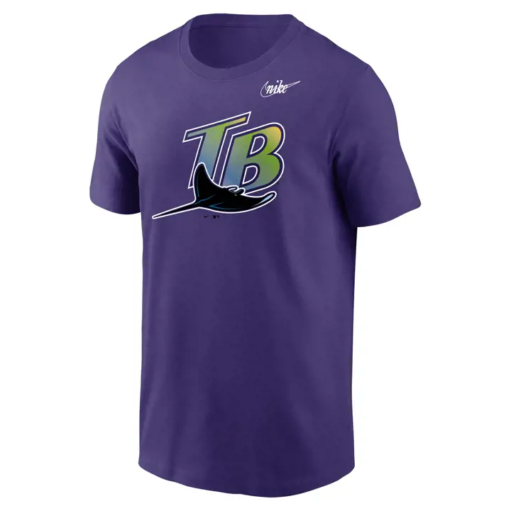 T-Shirt Swoosh Coop Logo MLB Tampa Bay Rays TB Ray PUR