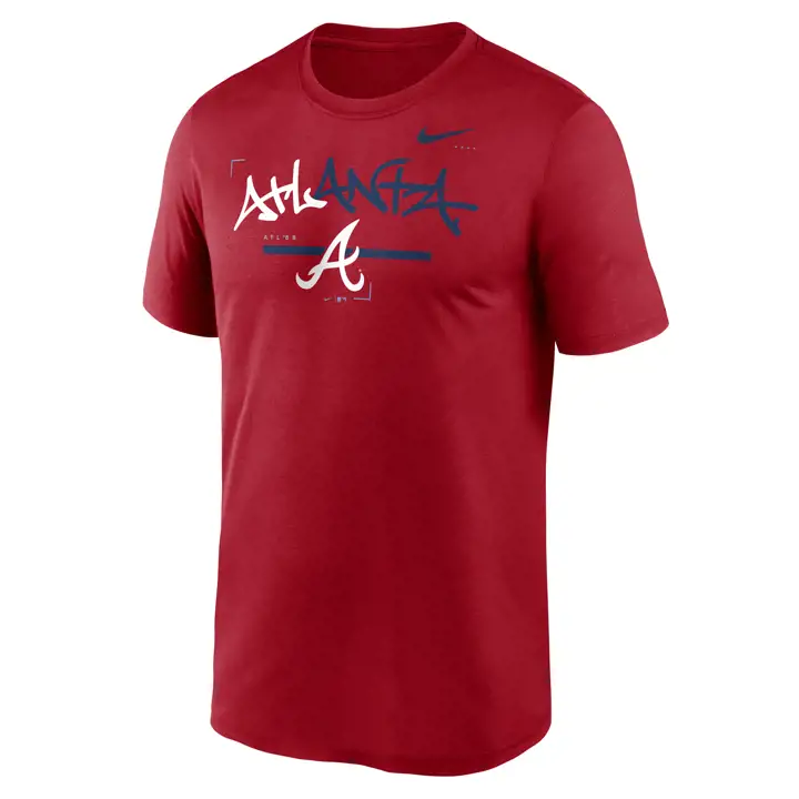T-shirt Rouge Atlanta Braves MLB, Légende Locale