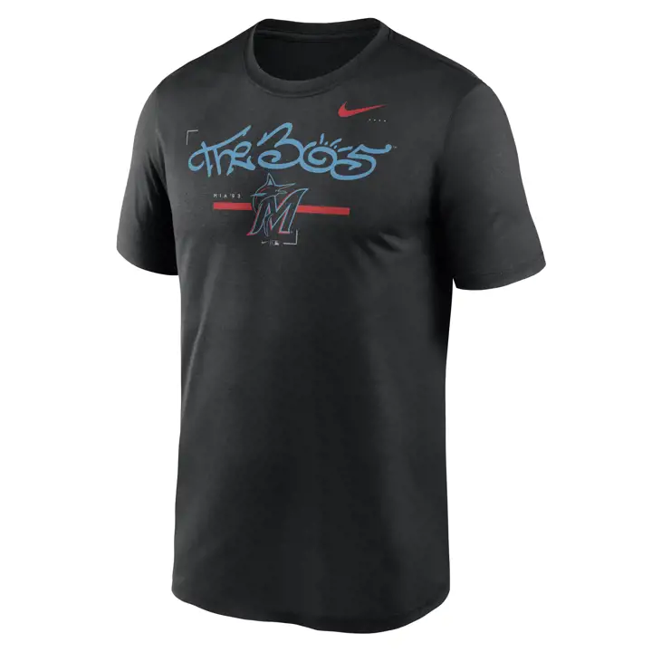 T-Shirt MLB Miami Marlins Légende Locale Noir
