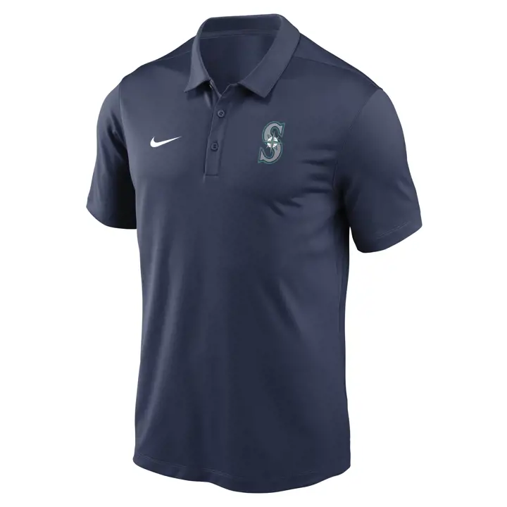 Polo d'agilité de l'équipe MLB des Mariners de Seattle BLEU MARINE