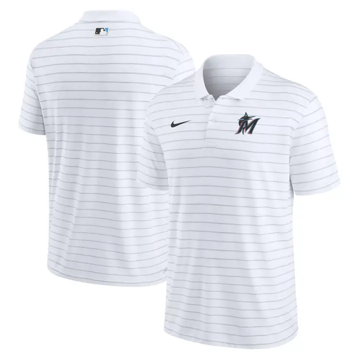 Polo de la Victoire des Marlins de Miami MLB AC WHT
