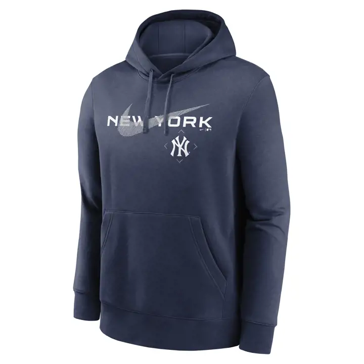 New York Yankees MLB Sweat à capuche Nike Swoosh Marine
