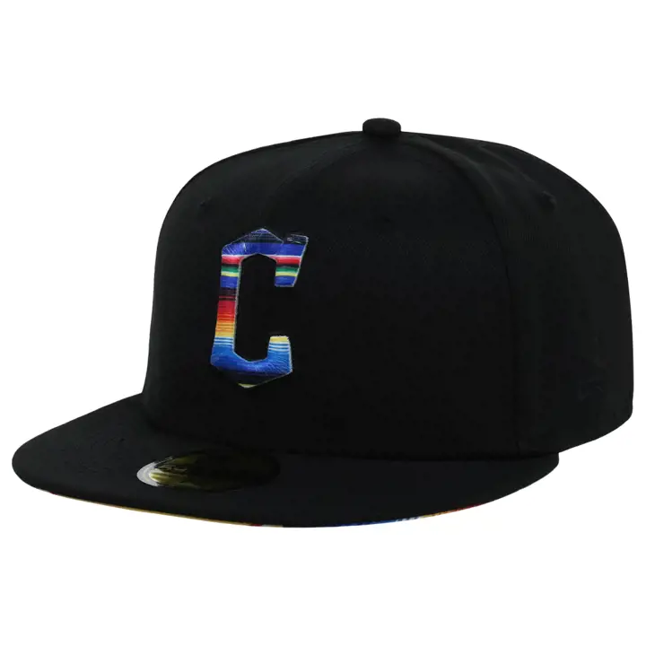 Couverture tissée MLB des Cleveland Guardians 59FIFTY NOI/NOI/AST