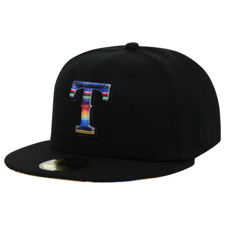 Couverture tissée MLB des Texas Rangers 59FIFTY NOI/NOI/AST