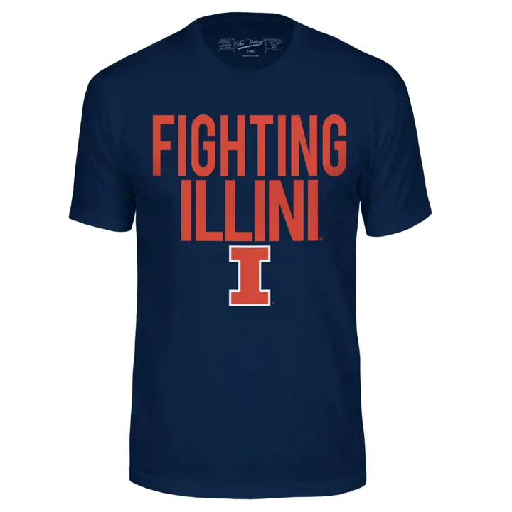 T-shirt marine « Illinois Fighting Illini 2F NCAA Slogan »