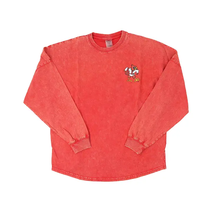 Louisville Cardinals NCAA - Pull Femme Délavé 22 Rouge