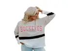 Ohio State Buckeyes Gameday Couture NCAA Women's Setting the Standard Long Sleeve Shirt T-Shirts