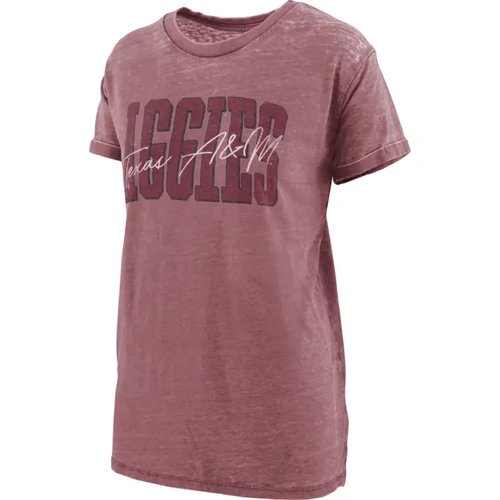T-shirt vintage Texas A&M Aggies NCAA pour femme - Coupe décontractée - 22 m