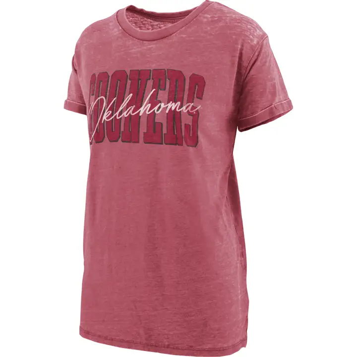 T-shirt ample vintage NCAA Oklahoma Sooners pour femme 22 b