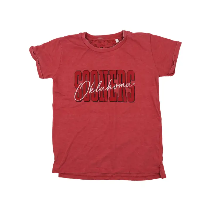 T-shirt ample vintage NCAA Oklahoma Sooners pour femme 22 c