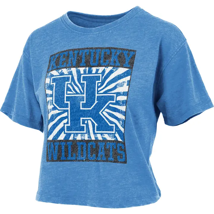 T-shirt court vintage Kentucky Wildcats NCAA lavé pour femme 2