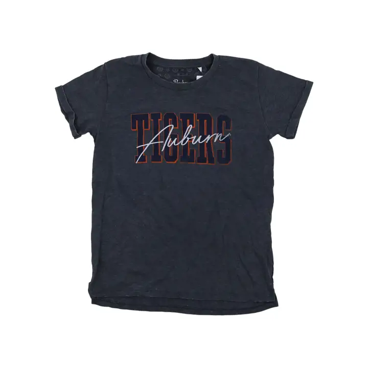 Auburn Tigers NCAA Women's Vintage Boyfriend T-Shirt 22 Navy