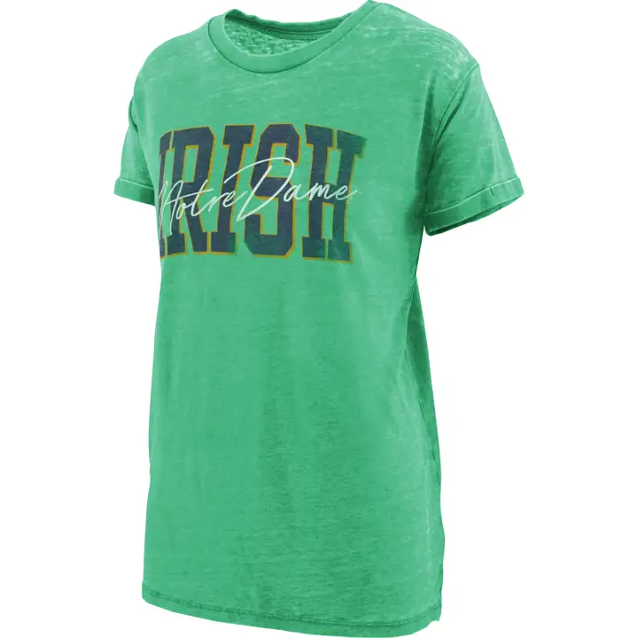 T-shirt Boyfriend vintage NCAA Notre Dame Fighting Irish pour femme