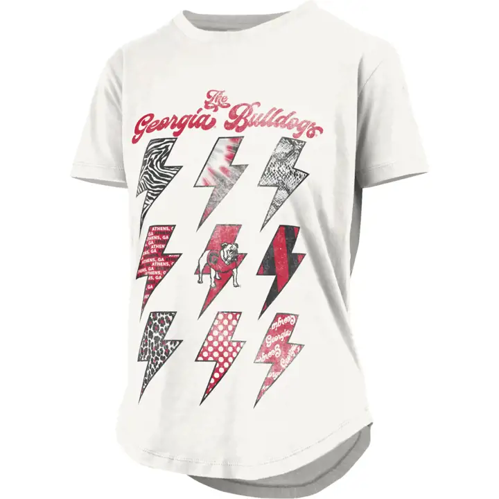 T-shirt à ourlet arrondi NCAA femme Georgia Bulldogs 22 ivo