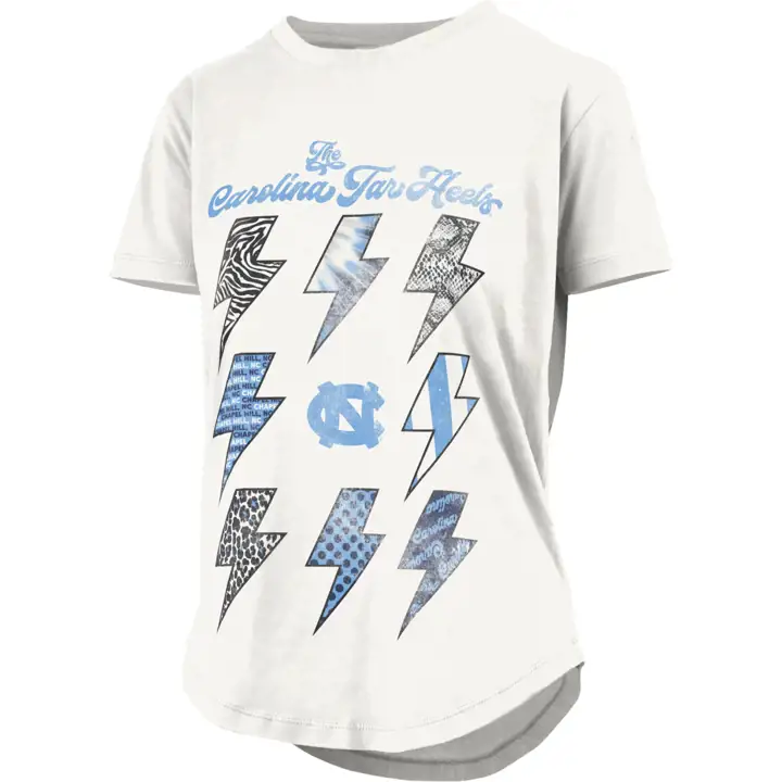 T-shirt Femme NCAA Carolina du Nord Tar Heels avec Ourlet Arrondi 22 w