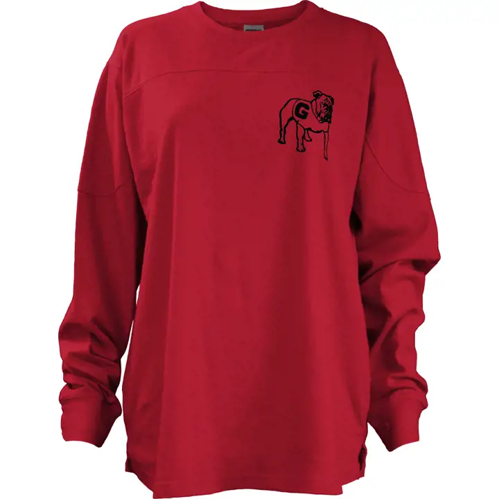 T-shirt ample rouge NCAA Georgia Bulldogs pour femme