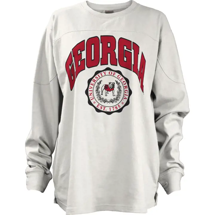 T-shirt ample blanc NCAA Georgia Bulldogs pour femme