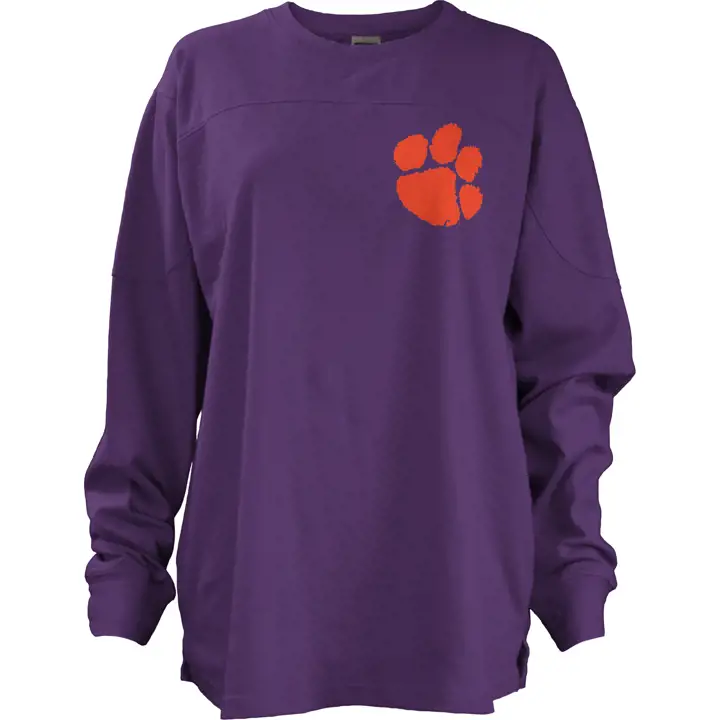 Chemise large Clemson Tigers NCAA pour femme pur