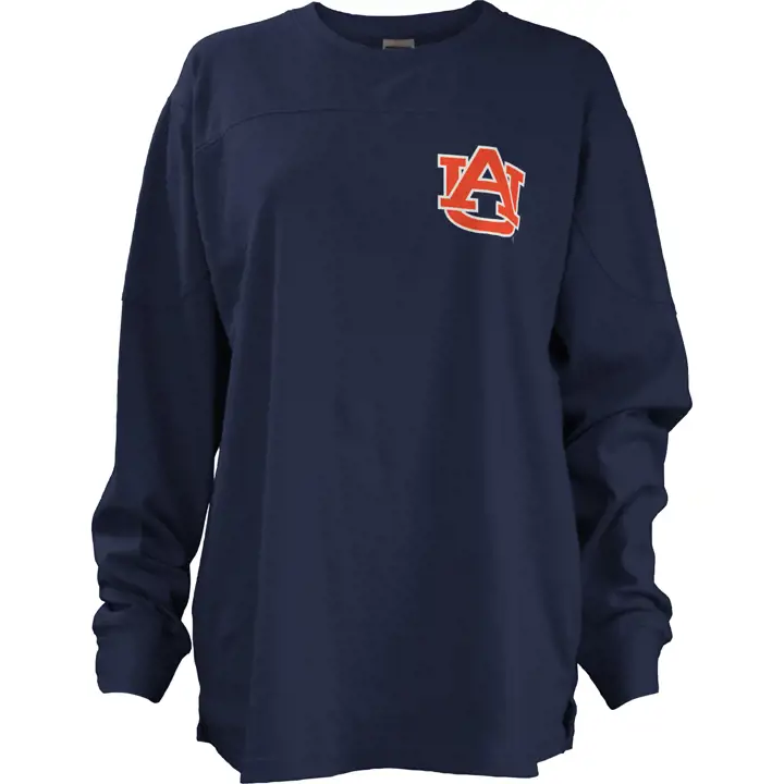 Auburn Tigers NCAA Women's Big Shirt Navy