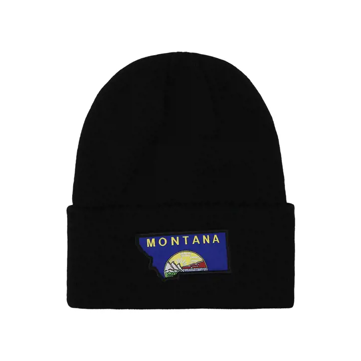 Écusson drapeau MONTANA maille noir
