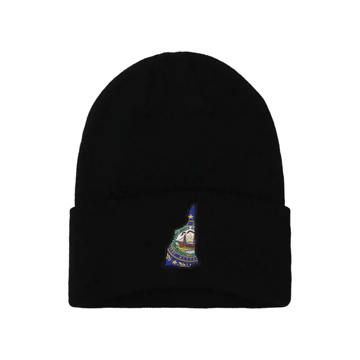 Écusson en maille drapeau du New Hampshire tricot noir