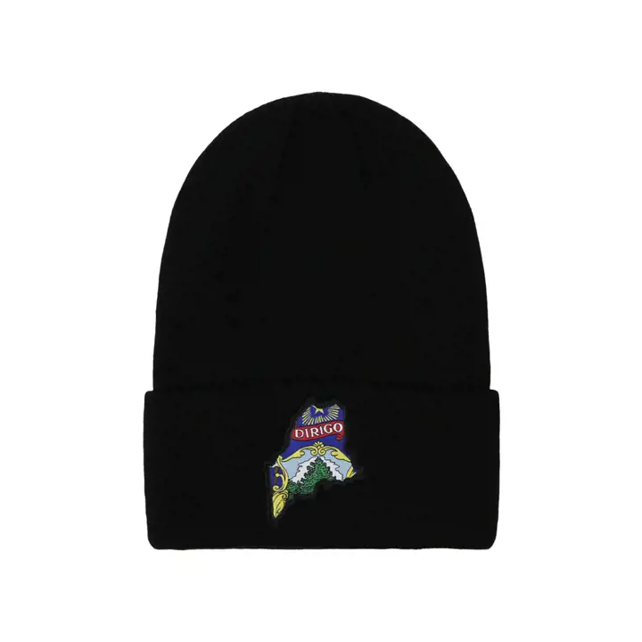 Écusson Drapeau État du MAINE Tricot noir
