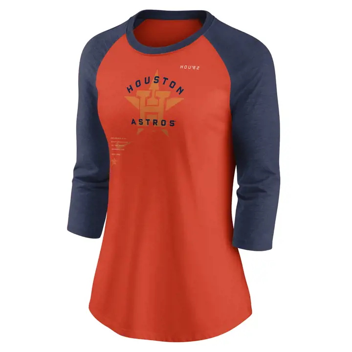 HOUSTON ASTROS MLB Ws Tri-Blend Raglan "Modern Baseball"