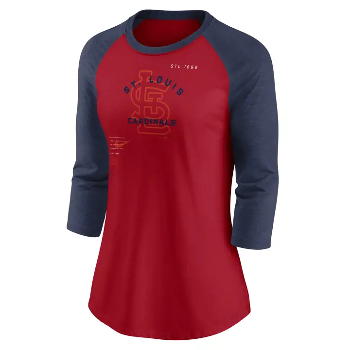 ST. LOUIS CARDS MLB W Modern Baseball Arch Tri-Blend Raglan