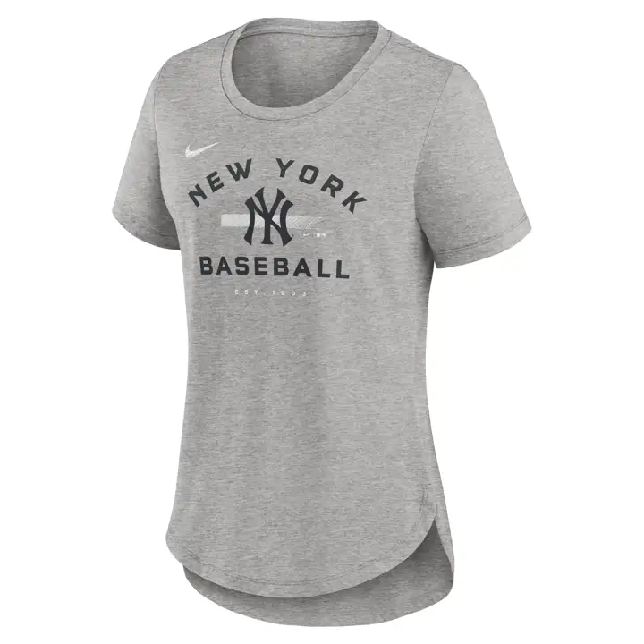 T-shirt Nike Triblend MLB New York Yankees pour femme 23 gris