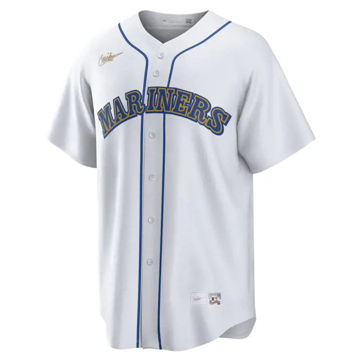 Maillot réplique de joueur Mariners MLB Nike Coop Jay Buhner blanc